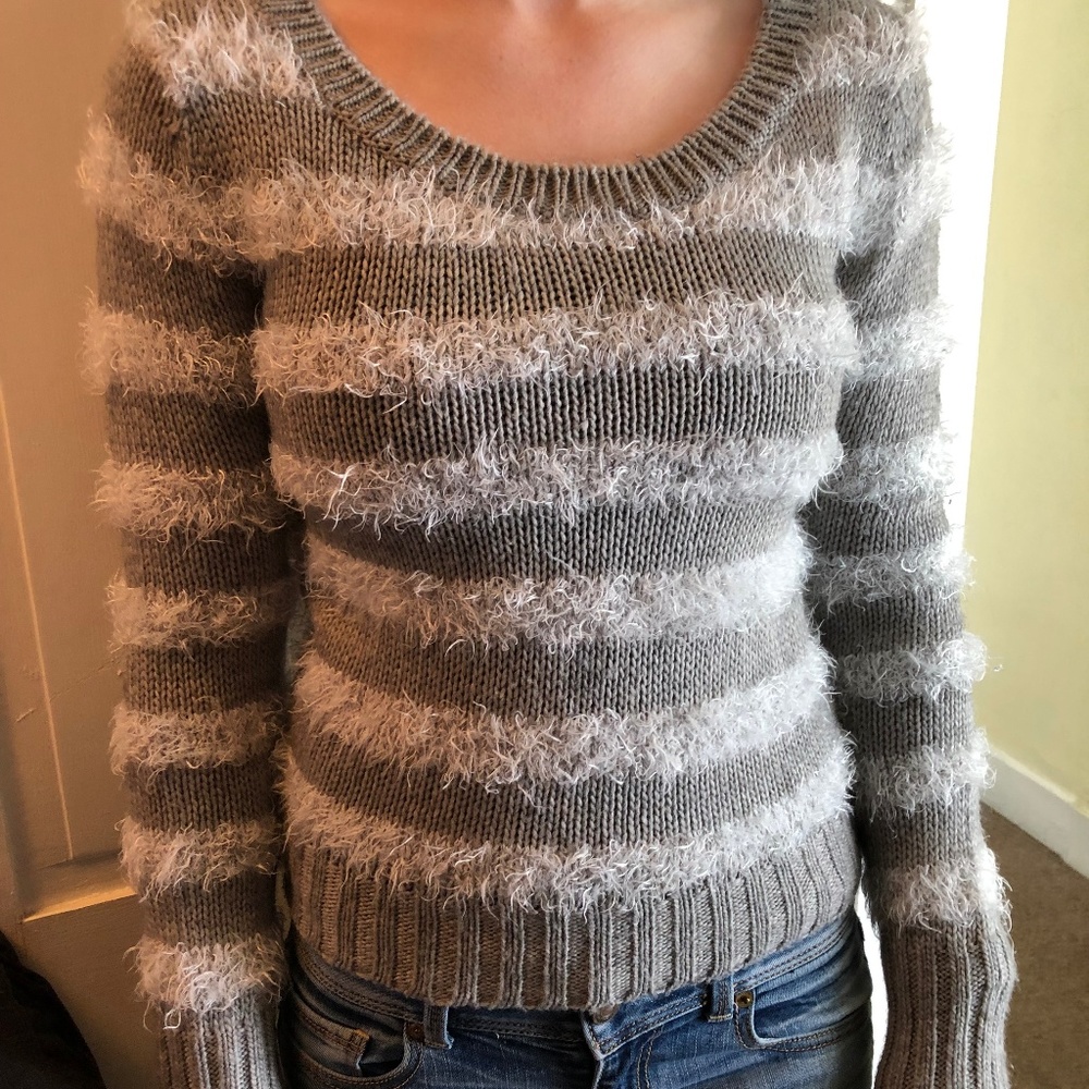FANG Striped Long Sleeve Sweater